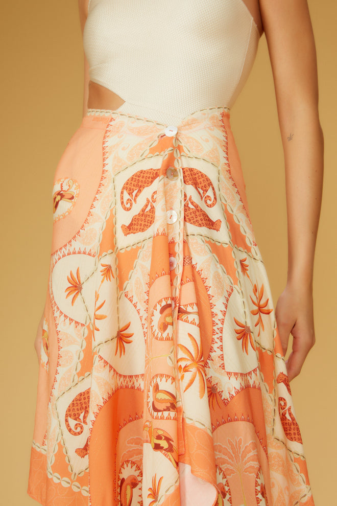 Florest Salmao Skirt