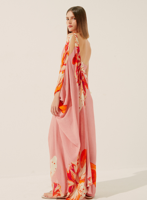 Maxi Orchid One Shoulder Dress