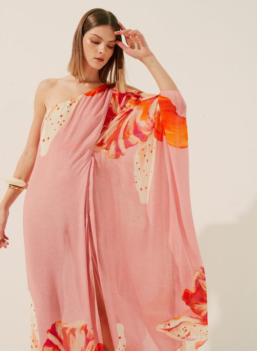 Maxi Orchid One Shoulder Dress