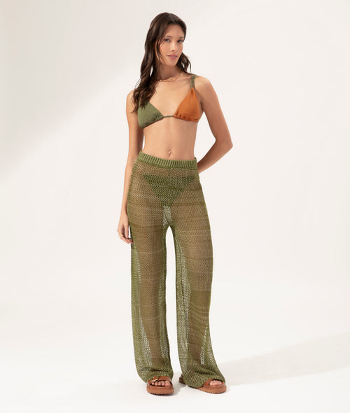 Calca Tricot Rendado