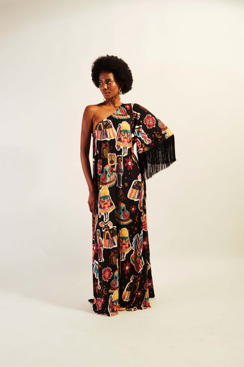 VESTIDO LONGO ATINS