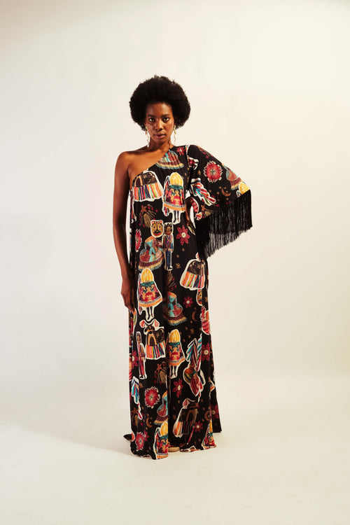 VESTIDO LONGO ATINS