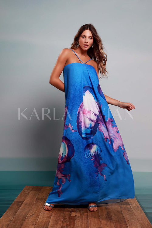 Pleat Maxi Dress