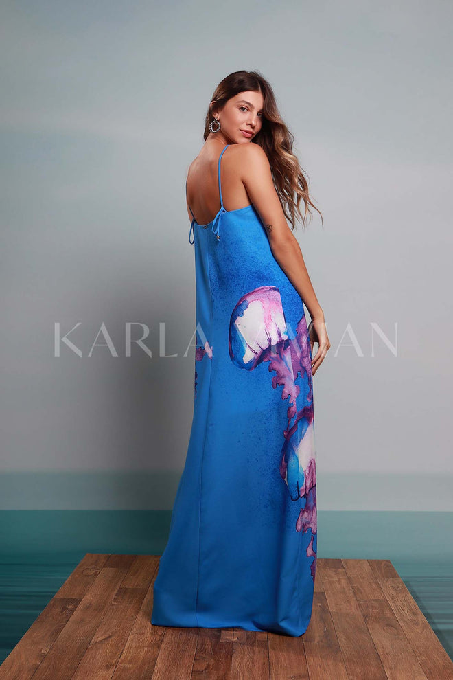 Pleat Maxi Dress