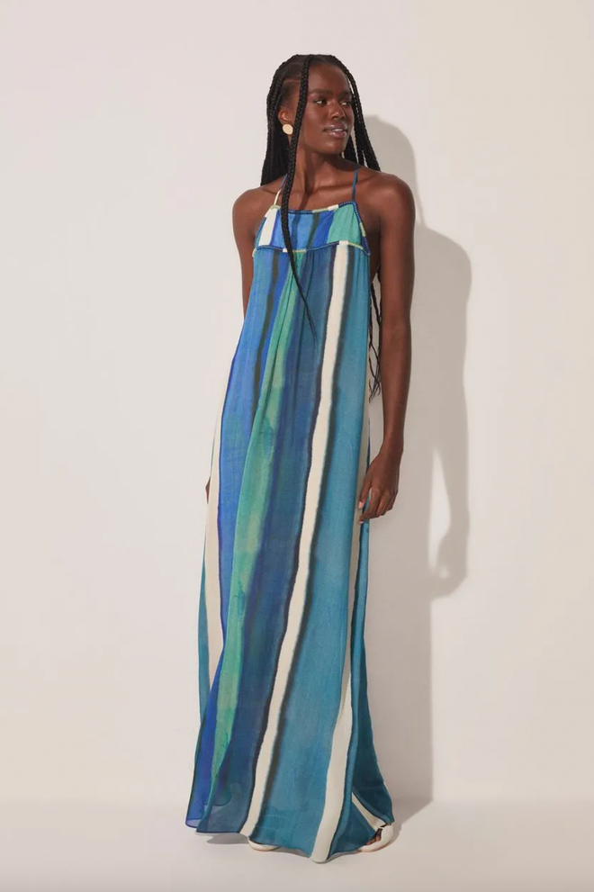 STRIPED WM LONG DRESS