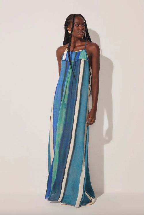 STRIPED WM LONG DRESS