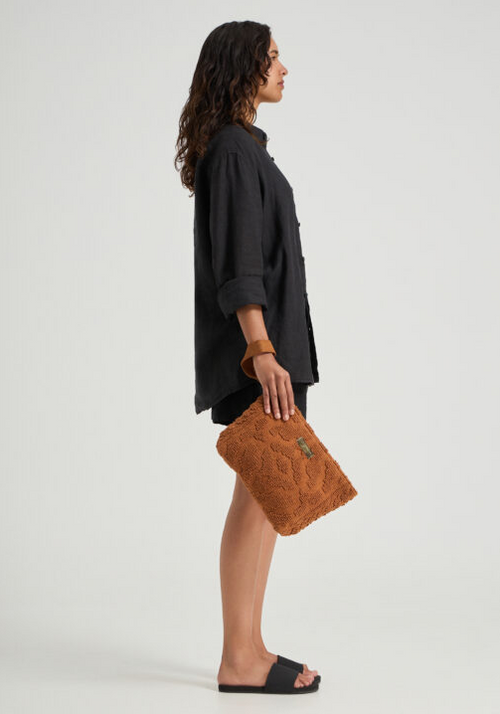 Carmela Clutch Burnt Umber