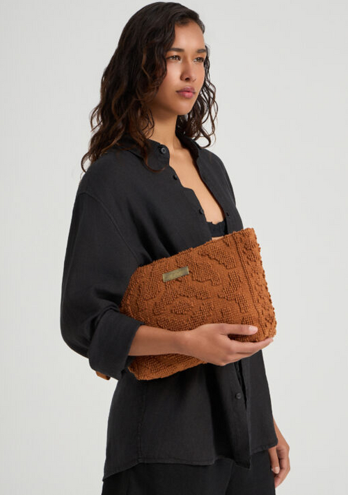 Carmela Clutch Burnt Umber