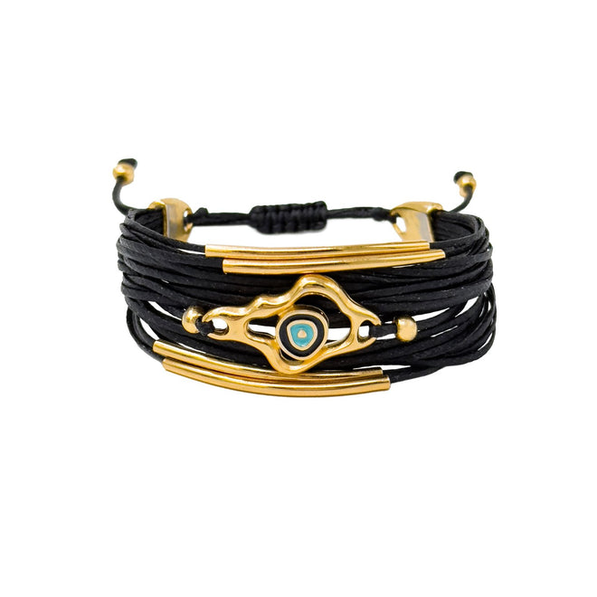 Bracelet W Evileye/ Pebble