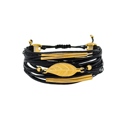 Braclet W Goldn Leaf