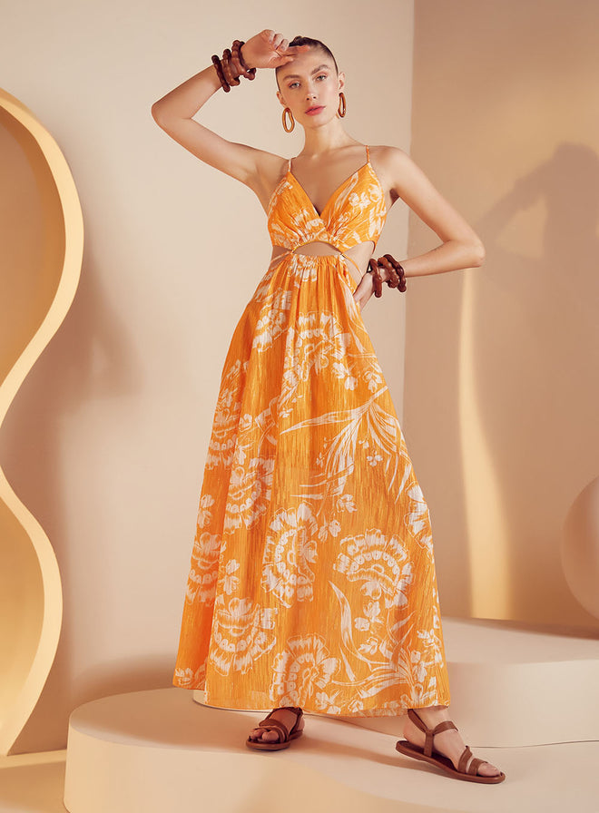 Cut Waist Dress Bouquet