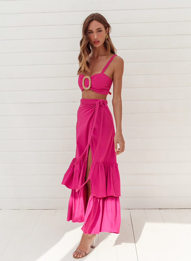 Top with Belt Detail Rosa Barberry