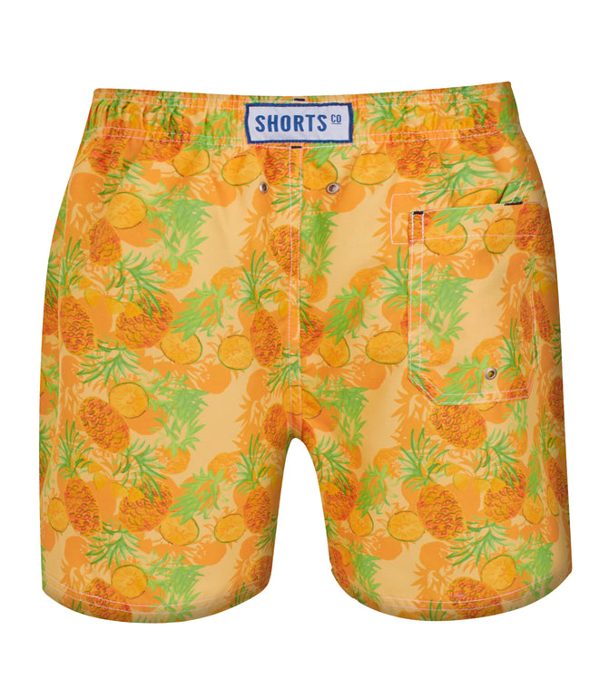 Rio Cut Shorts - Yellow Pineapple