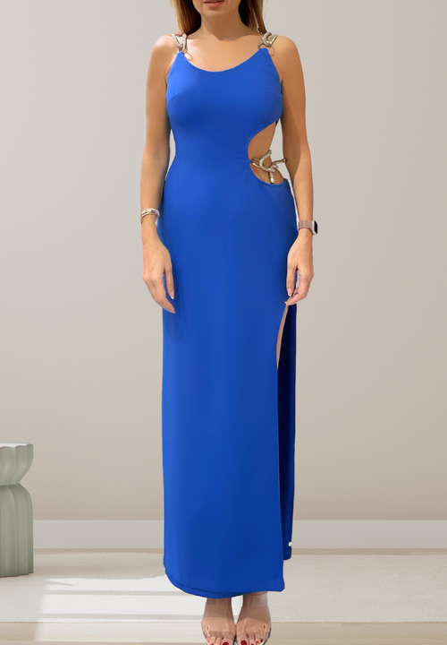Vestido Maxi Midi Corda Cristal
