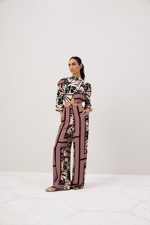 Leon Printed Twill Jumpsuit