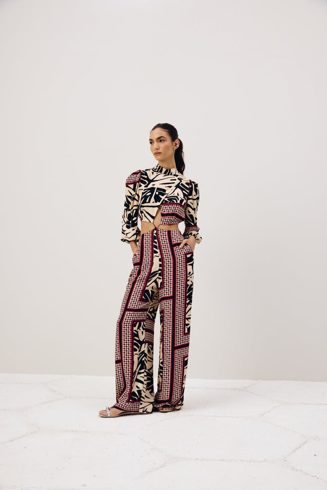 Leon Printed Twill Jumpsuit