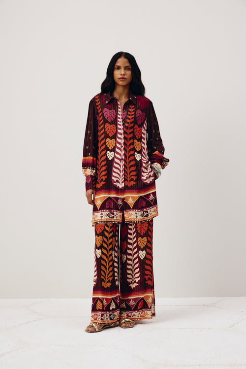 Elastic Printed Palazzo Pants