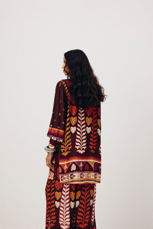 Long Printed Oversized Shirt