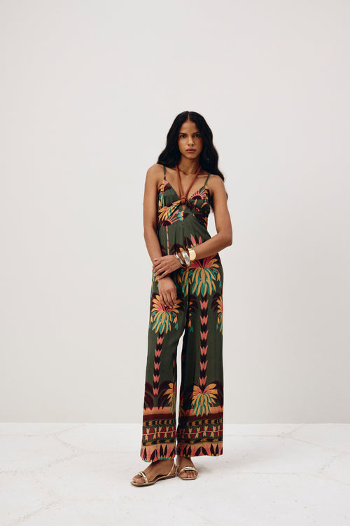 Wideleg Romper W Back Details