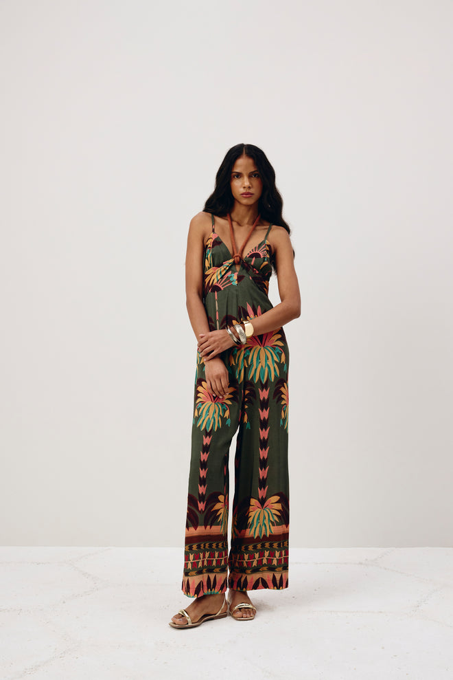 Wideleg Romper W Back Details