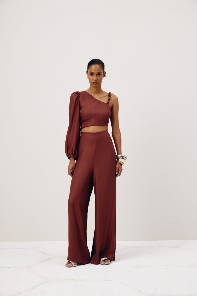Open Waist Jumpsuit W Chain