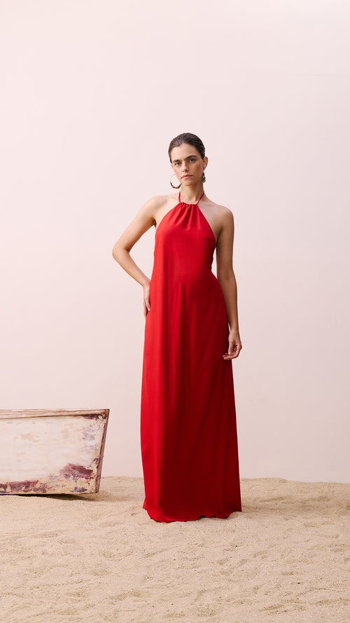 Deep Back Neckline Dress