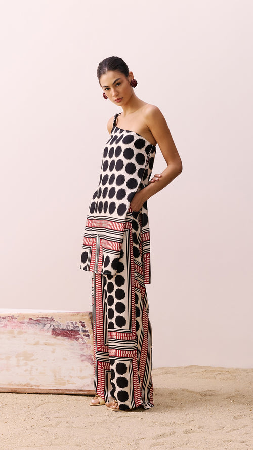 Printed Wide Leg Pants