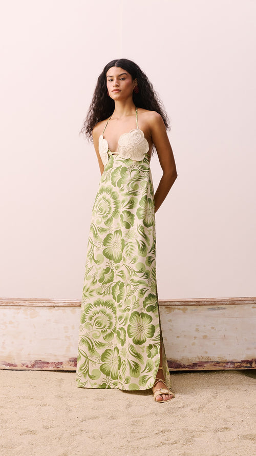 Flower Bra Rope Detail Dress