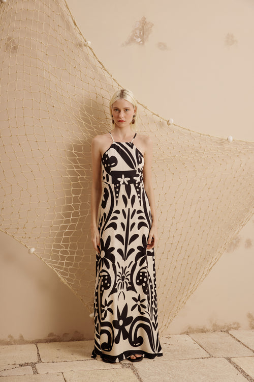 Tie Detailed Long Dress