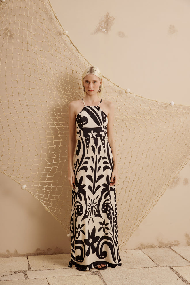 Tie Detailed Long Dress