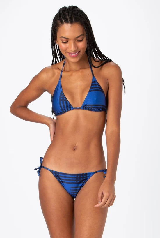 Graphic Triangle Bikini -Royal