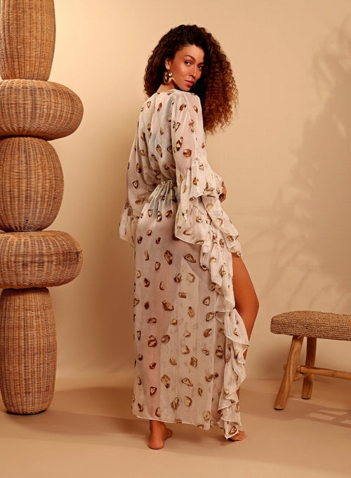 Flowy Kimono with Ruffles