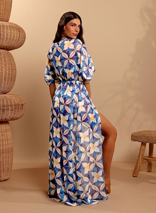 Gathered Shoulder Shirt Dress