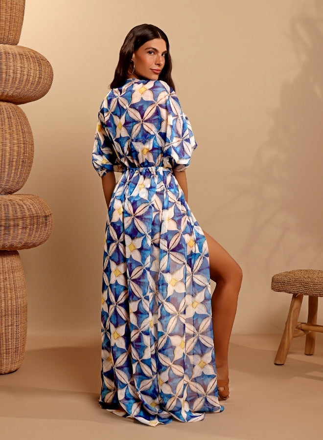 Gathered Shoulder Shirt Dress