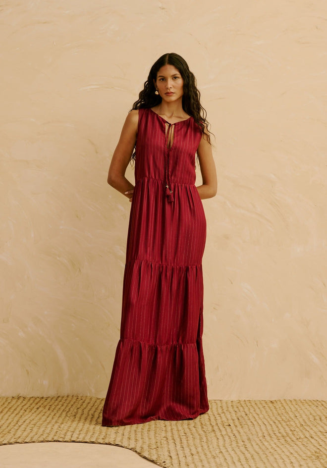 LONG DRESS W RUFFLES