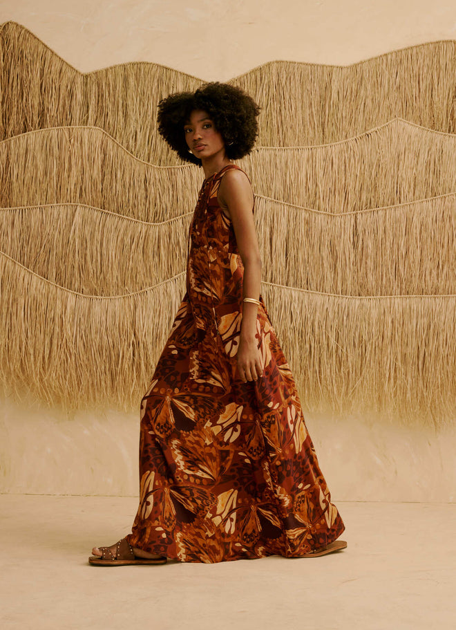 LONG DRESS W WAIST DETAIL