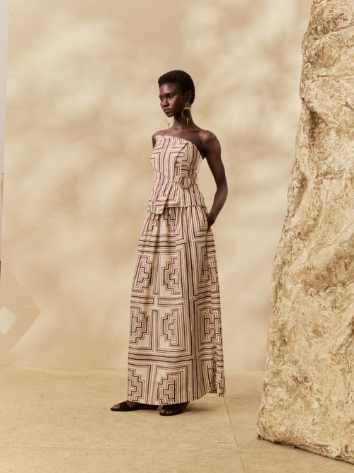 PRINTED LONG SKIRT