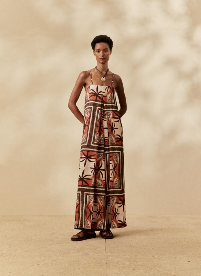 JUMPSUIT W/ OVERLAPPING PLEAT