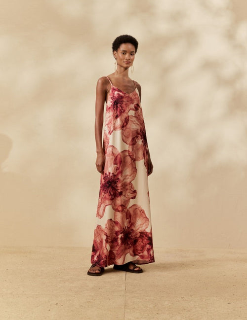 LOOSE PRINTED LONG DRESS