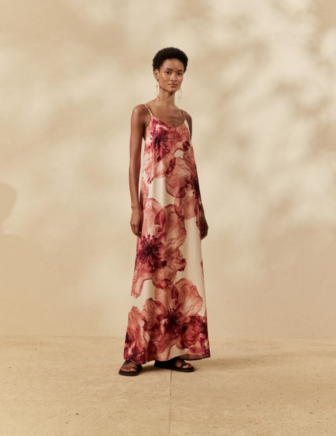 LOOSE PRINTED LONG DRESS