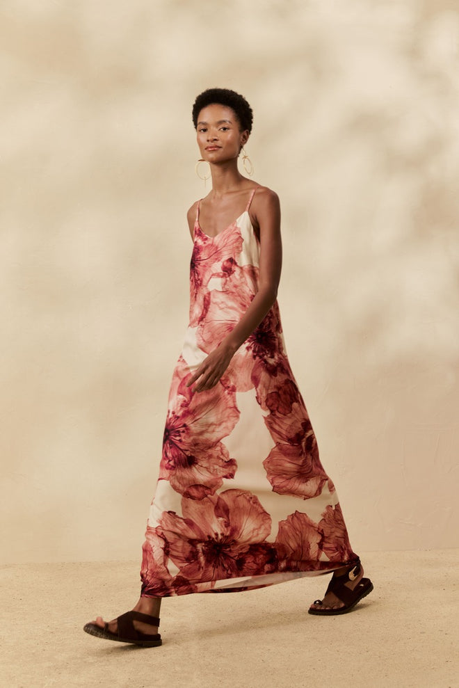 LOOSE PRINTED LONG DRESS