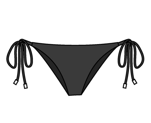 BOTTOM SHIMMER BLACK CHEEKY