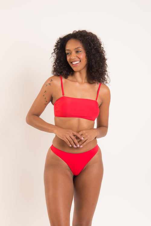 TOP ROUGE BANDEAU RETO