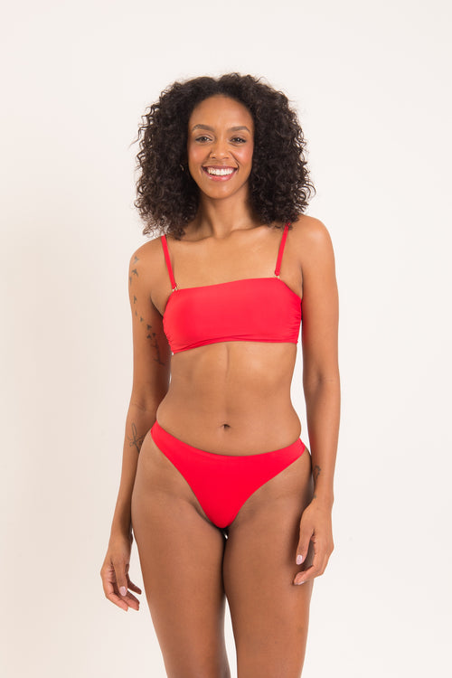 TOP ROUGE BANDEAU RETO