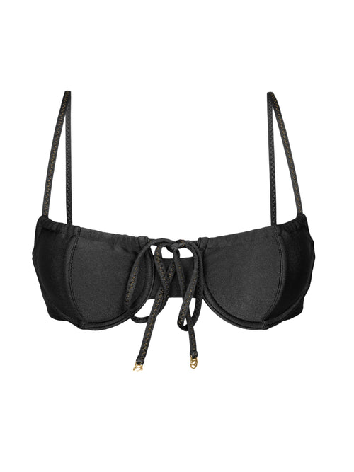 TOP SHIMMER BLACK BALCONET