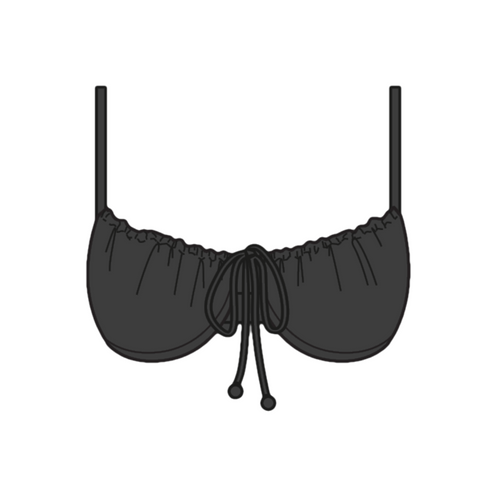 TOP SHIMMER BLACK BALCONET