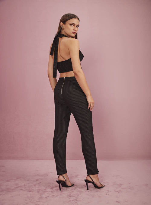 Crop Top And Trouser Set