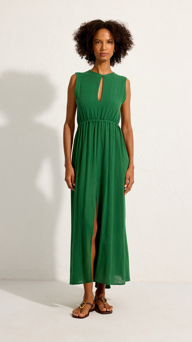 Elastic Waist Long Dress
