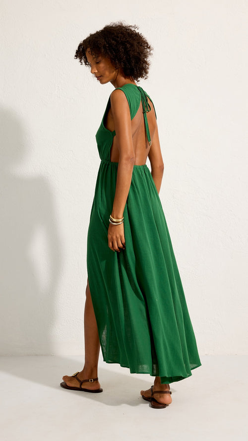 Elastic Waist Long Dress