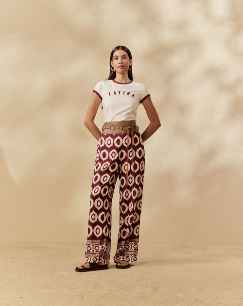PRINTED STRAIGHT PANTS